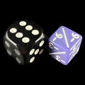 TDSO Opaque Purple & White Negative Counter 12mm D6 Dice