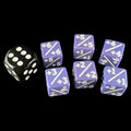 TDSO Opaque Purple & White Positive Counter 12mm 6 x D6 Dice Set