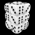 TDSO Opaque White & Black 12 x D6 Dice Set