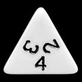 TDSO Opaque White & Black D4 Dice