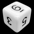 TDSO Opaque White & Black D6 Dice