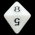 TDSO Opaque White & Black D8 Dice