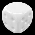 TDSO Opaque White Blank Faced Uninked D6 Spot Dice