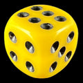 TDSO Opaque Yellow 16mm D6 Spot Dice