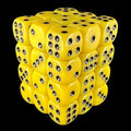 TDSO Opaque Yellow 36 x D6 Dice Set