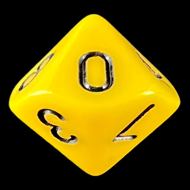 TDSO Opaque Yellow D10 Dice