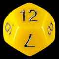 TDSO Opaque Yellow D12 Dice