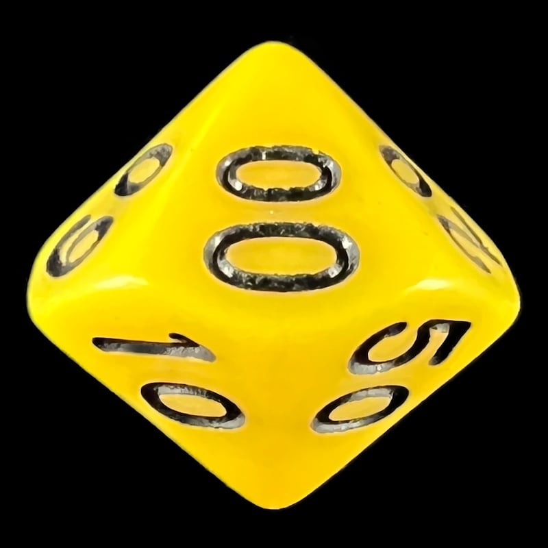TDSO Opaque Yellow Percentile Dice