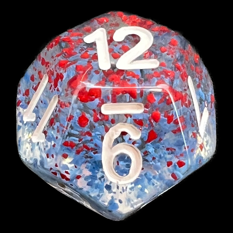 TDSO Particles Blue Blood D12 Dice