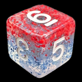 TDSO Particles Blue Blood D6 Dice