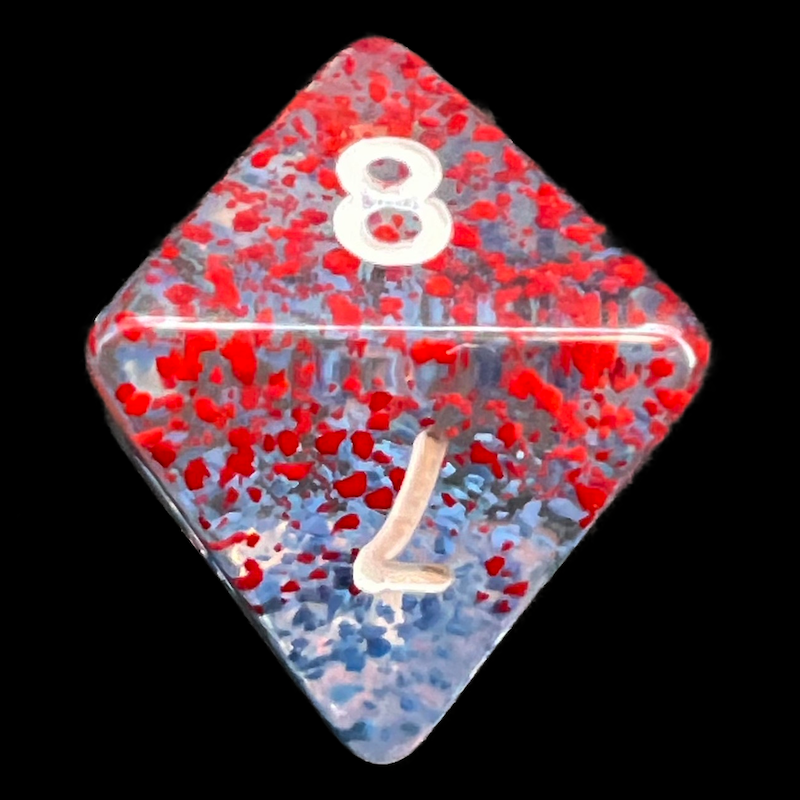 TDSO Particles Blue Blood D8 Dice