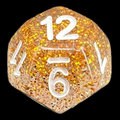 TDSO Particles Gold & Silver D12 Dice