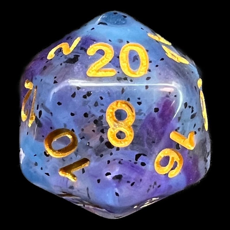 TDSO Particles Violet Sulfur D20 Dice