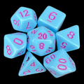 TDSO Pastel Opaque Blue & Purple 7 Dice Polyset