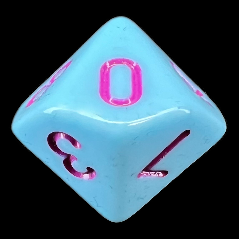 TDSO Pastel Opaque Blue & Purple D10 Dice