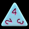 TDSO Pastel Opaque Blue & Purple D4 Dice