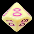 TDSO Pastel Opaque Yellow & Purple Percentile Dice