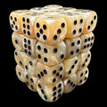 TDSO Pearl Beige & Black 36 x D6 Dice Set