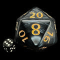TDSO Pearl Black & Gold MASSIVE 55mm TITAN D20 Dice