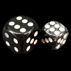 TDSO Pearl Black & White 36 x D6 Dice Set