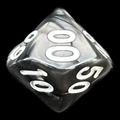 TDSO Pearl Black & White Percentile Dice