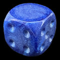TDSO Pearl Blue Blank Faced Uninked D6 Spot Dice