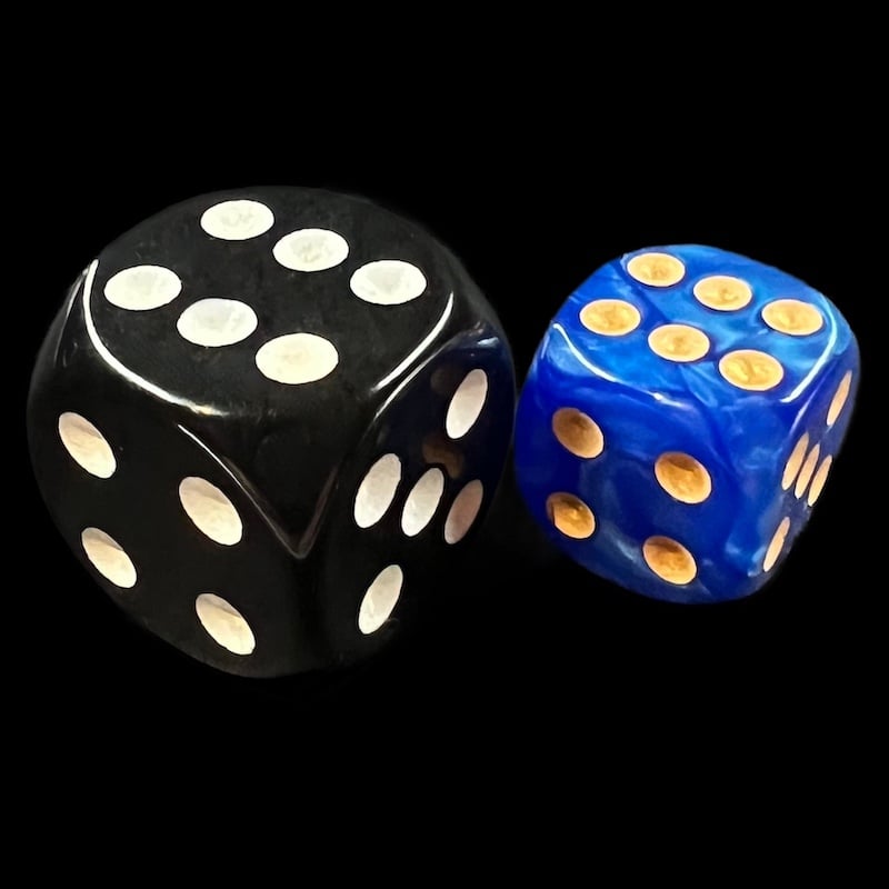 TDSO Pearl Blue & Gold 36 x D6 Dice Set