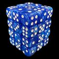 TDSO Pearl Blue & White 36 x D6 Dice Set