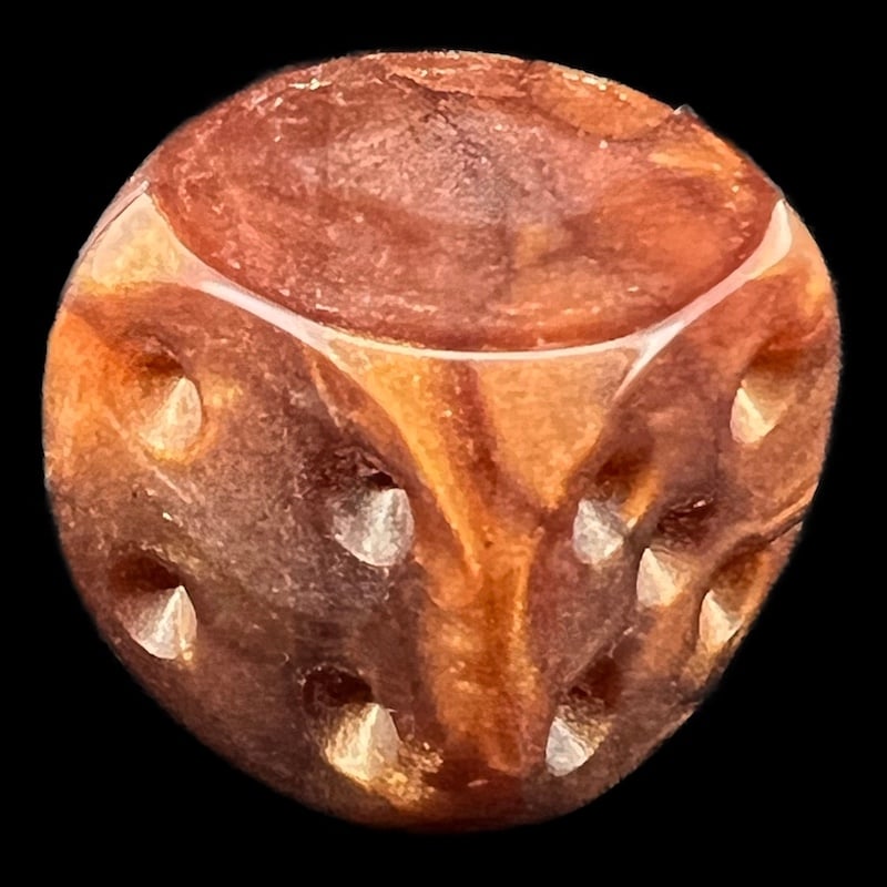 TDSO Pearl Copper Blank Faced Uninked D6 Spot Dice