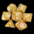 TDSO Pearl Golden & White 7 Dice Polyset