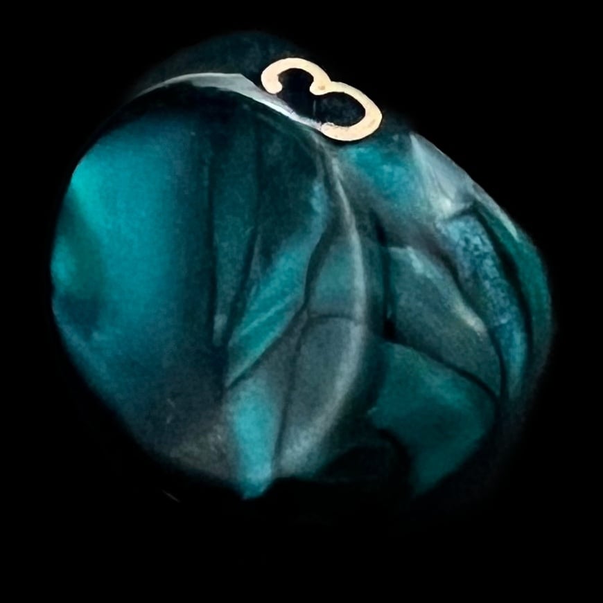 TDSO Pearl Green & Gold Top Read D3 Dice