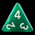 TDSO Pearl Green & White D4 Dice