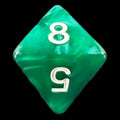 TDSO Pearl Green & White D8 Dice