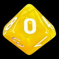 TDSO Pearl Lemon & White D10 Dice