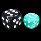 TDSO Pearl Mint Green & White 36 x D6 Dice Set