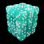 TDSO Pearl Mint Green & White 36 x D6 Dice Set