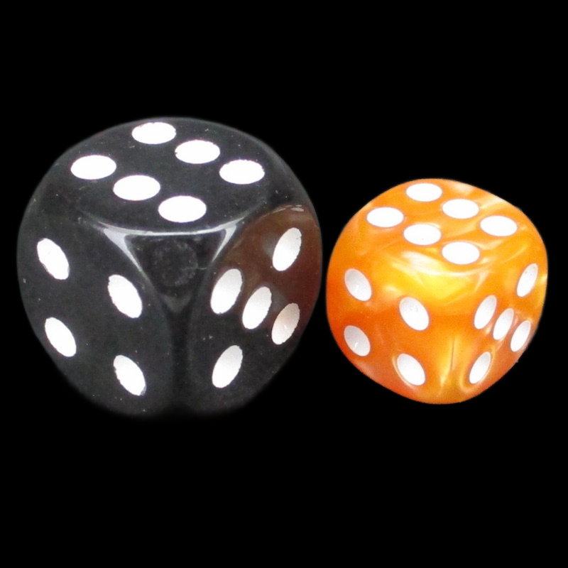 TDSO Pearl Orange & White 36 x D6 Dice Set