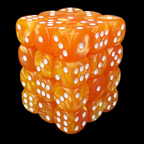 TDSO Pearl Orange & White 36 x D6 Dice Set