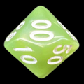 TDSO Pearl Pale Green & White Percentile Dice