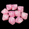 TDSO Pearl Pink & White 10 x D10 Dice Set