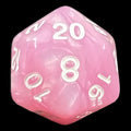 TDSO Pearl Pink & White D20 Dice