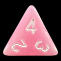 TDSO Pearl Pink & White D4 Dice