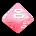 TDSO Pearl Pink & White Percentile Dice