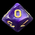 TDSO Pearl Purple & Gold D10 Dice