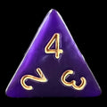 TDSO Pearl Purple & Gold D4 Dice