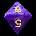 TDSO Pearl Purple & Gold D8 Dice