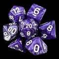 TDSO Pearl Purple & White 7 Dice Polyset