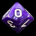 TDSO Pearl Purple & White D10 Dice