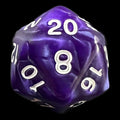 TDSO Pearl Purple & White D20 Dice