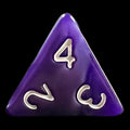 TDSO Pearl Purple & White D4 Dice